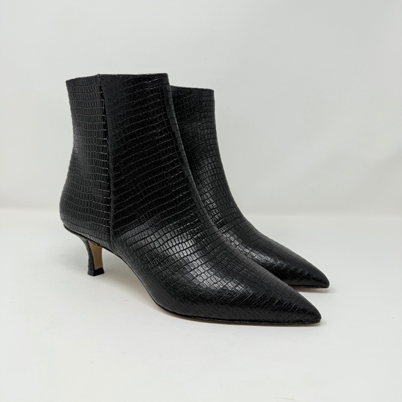 New Bruno Magli Nerina Bootie Black Snake Sz 7.5 - Picture 2 of 13